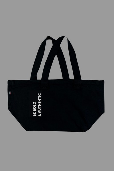 Be Bold and Authentic black denim tote bag with gray print - INSPIRRE New York
Be Bold and Authentic denim tote bag - USA made heavyweight cotton
INSPIRRE New York denim tote bag - authentic daily carry bag