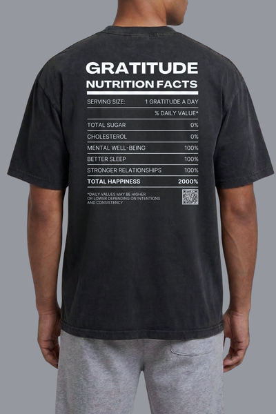 Gratitude Nutrition Facts Tee
