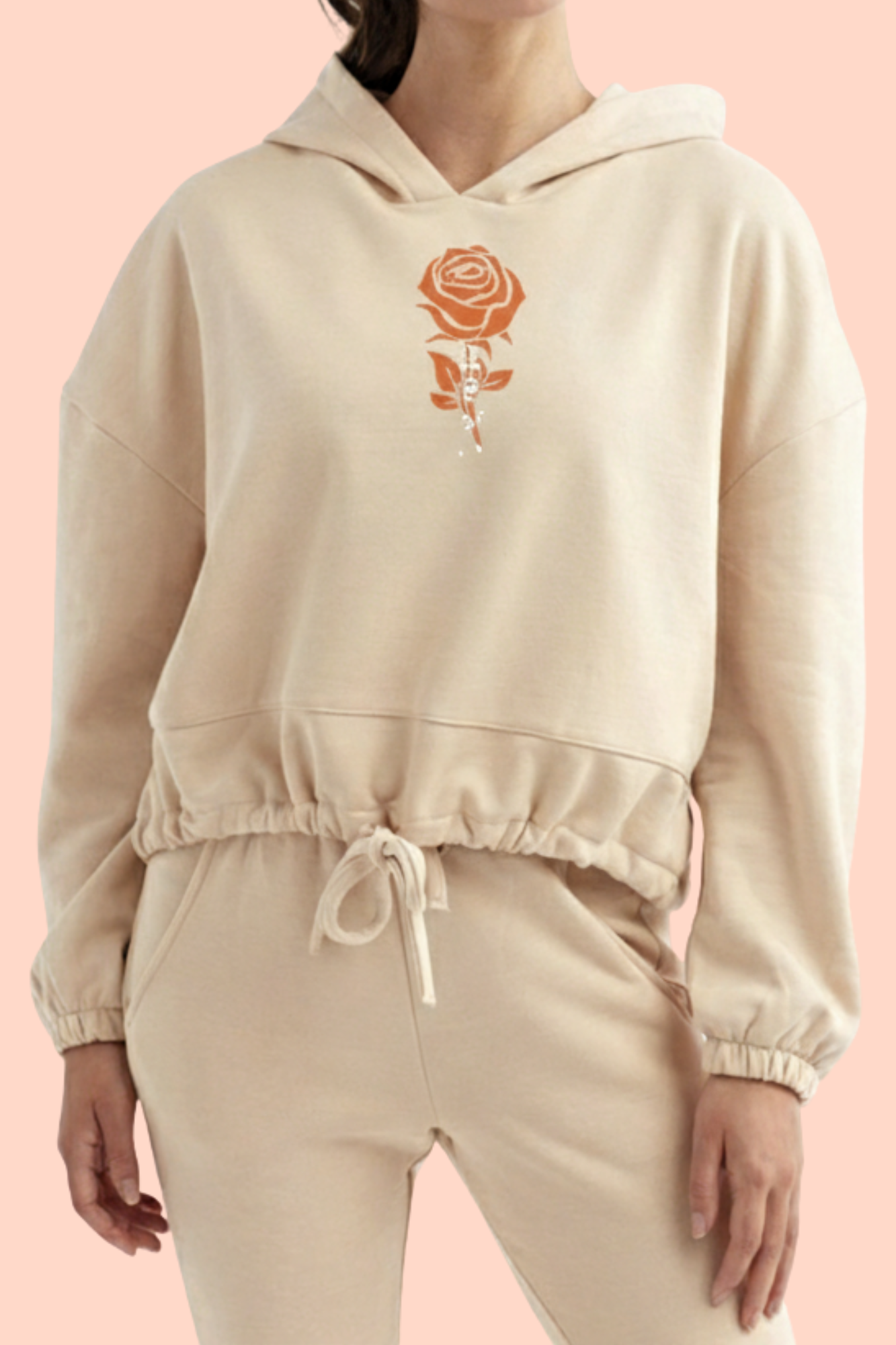 IKIGAI 'Reason For Being' Cropped Hooded Sweatshirt