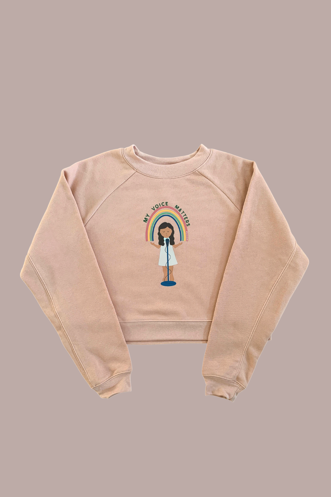 My Voice Matters (Ladies Cropped) Sweatshirt