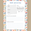 Book Reflection notepad floral design featuring colorful wildflower border with title author genre rating and notes sections by INSPIRRE