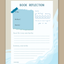 Book Reflection notepad blue wave design featuring soft watercolor background with title author genre rating and notes sections by INSPIRRE