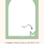 Notes from a Great Mind custom notepad cover featuring green background white arch design and bold monogram letter by INSPIRRE