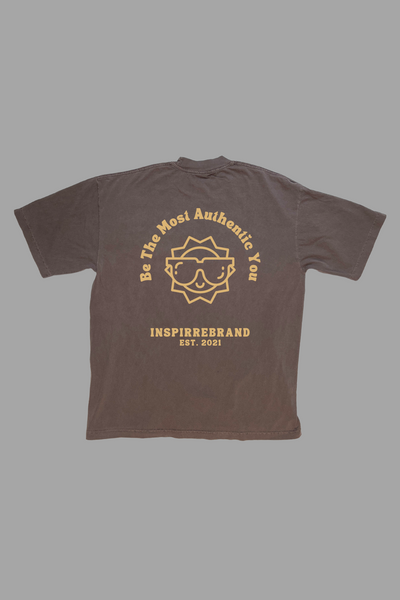 Be the Most Authentic You premium graphic tee in toast brown - authenticity and self-acceptance adult shirt
