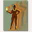 Conquer art print - empowered Black woman holding flowers with rainbow shadows