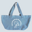 Carry Positivity Everywhere sky blue large denim tote bag with puff print
Large denim tote bag with positive message - INSPIRRE heavyweight cotton