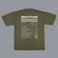 Gratitude Nutrition Facts premium graphic tee in olive - gratitude and wellness adult shirt