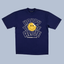 Happy To Be Alive Smiley premium graphic tee in navy - positivity and gratitude adult shirt