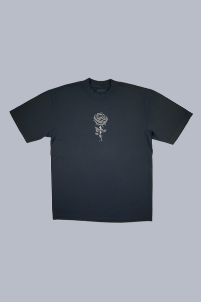 IKIGAI Reason for Being premium graphic tee in navy blue - purpose and meaning adult shirt