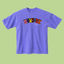 Purple t-shirt with colorful 'New York' text with japanese text I love you. I love new york shirt.