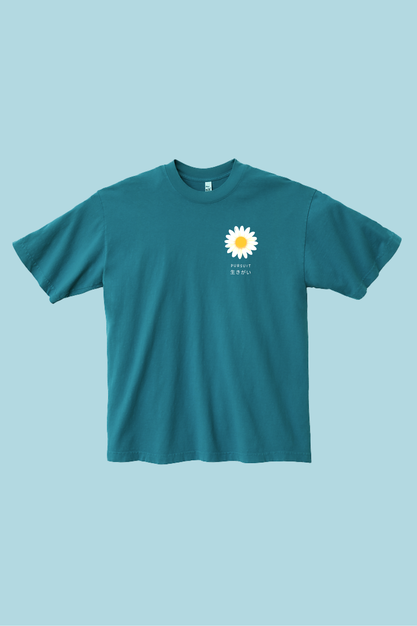Pursuit premium graphic tee in teal - purpose and passion adult shirt