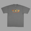 Spread Love Like Shrooms premium graphic tee in gray - mushroom and kindness adult shirt