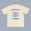 The Math Of Life premium graphic tee in cream with blue print - happiness equation adult shirt