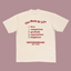 The Math Of Life premium graphic tee in cream with red print - happiness equation adult shirt