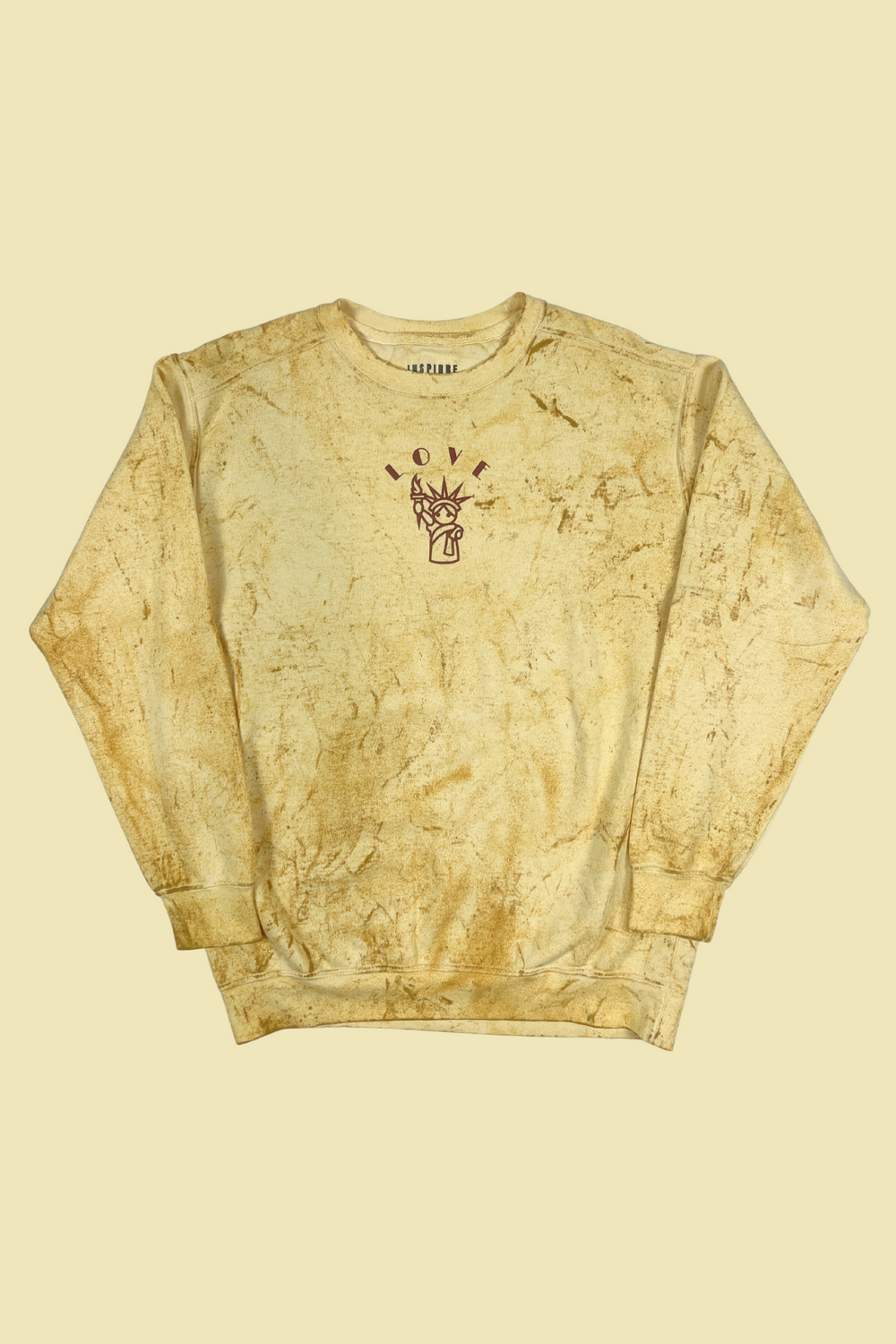 Yellow tie dye crewneck best sale