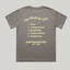 The Math Of Life Youth Tee in Faded Brown - front view showing gratitude formula design