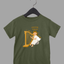 I Am A Joyful Child of God toddler tee in olive green - faith-based graphic shirt for kids
