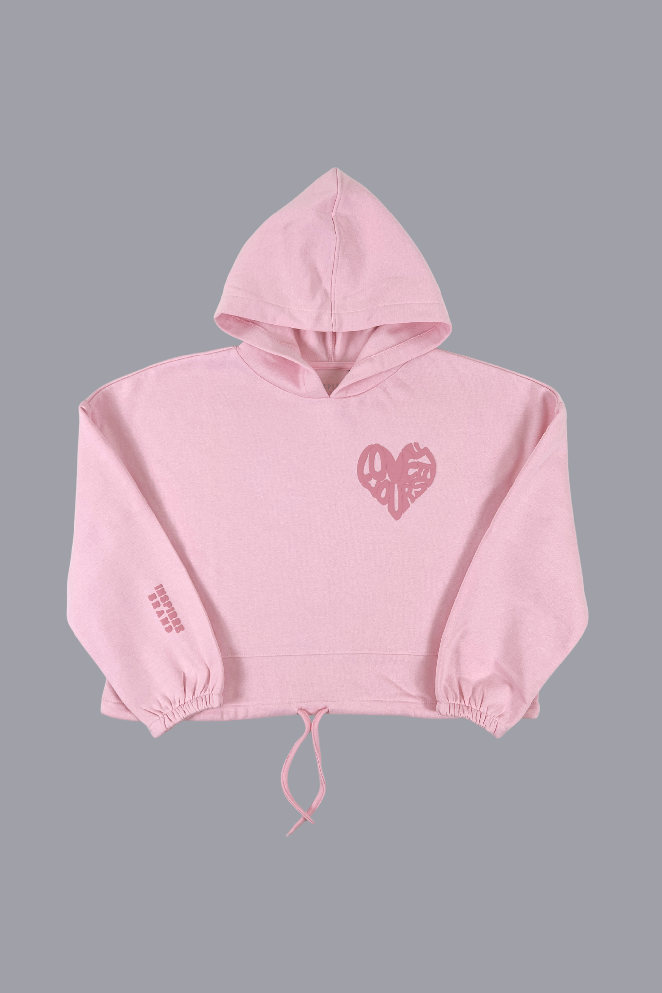 Love Yourself Cropped Hooded Sweatshirt