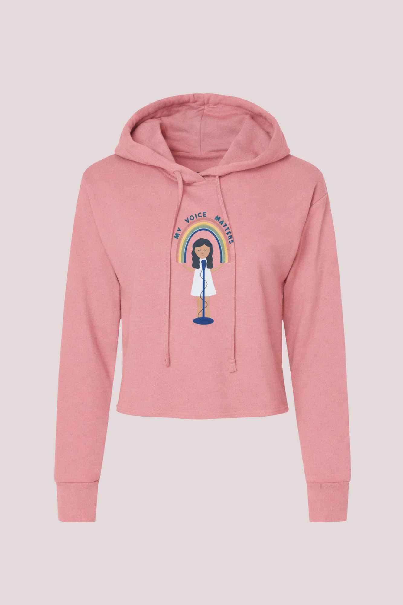 My Voice Matters (Ladies Cropped) Hooded Sweatshirt