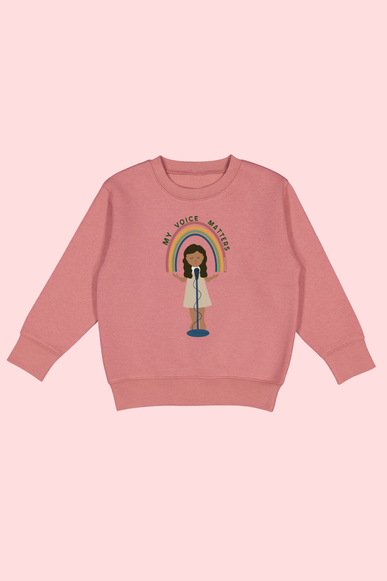 My Voice Matters toddler fleece sweatshirt in purple - empowering kids sweatshirt