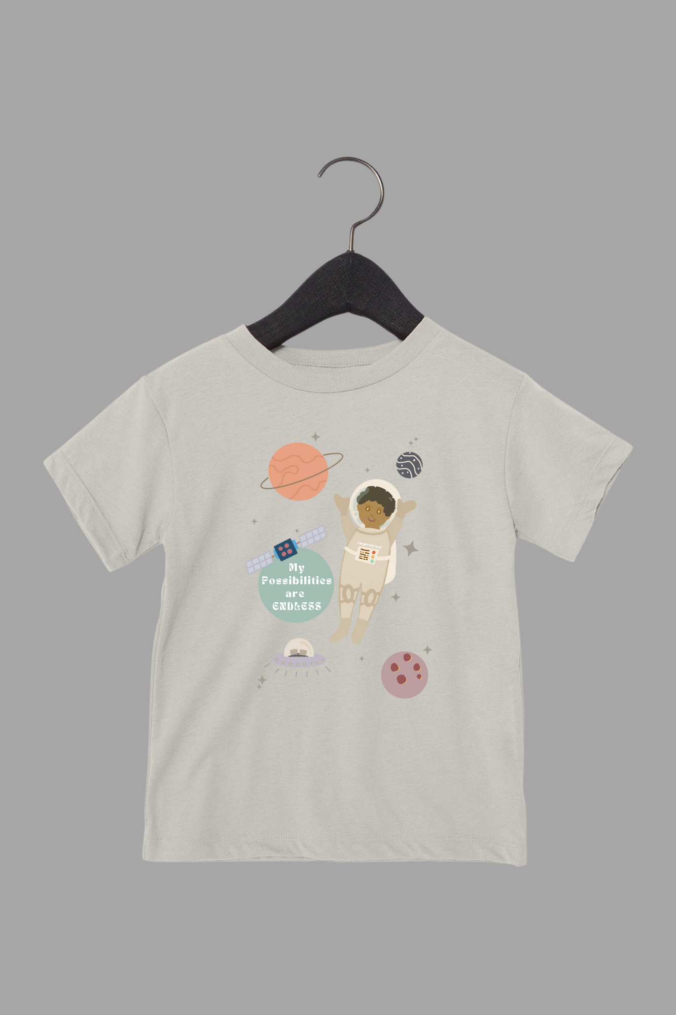 My Possibilities Are Endless toddler tee in light beige or khaki- inspirational graphic shirt for kids