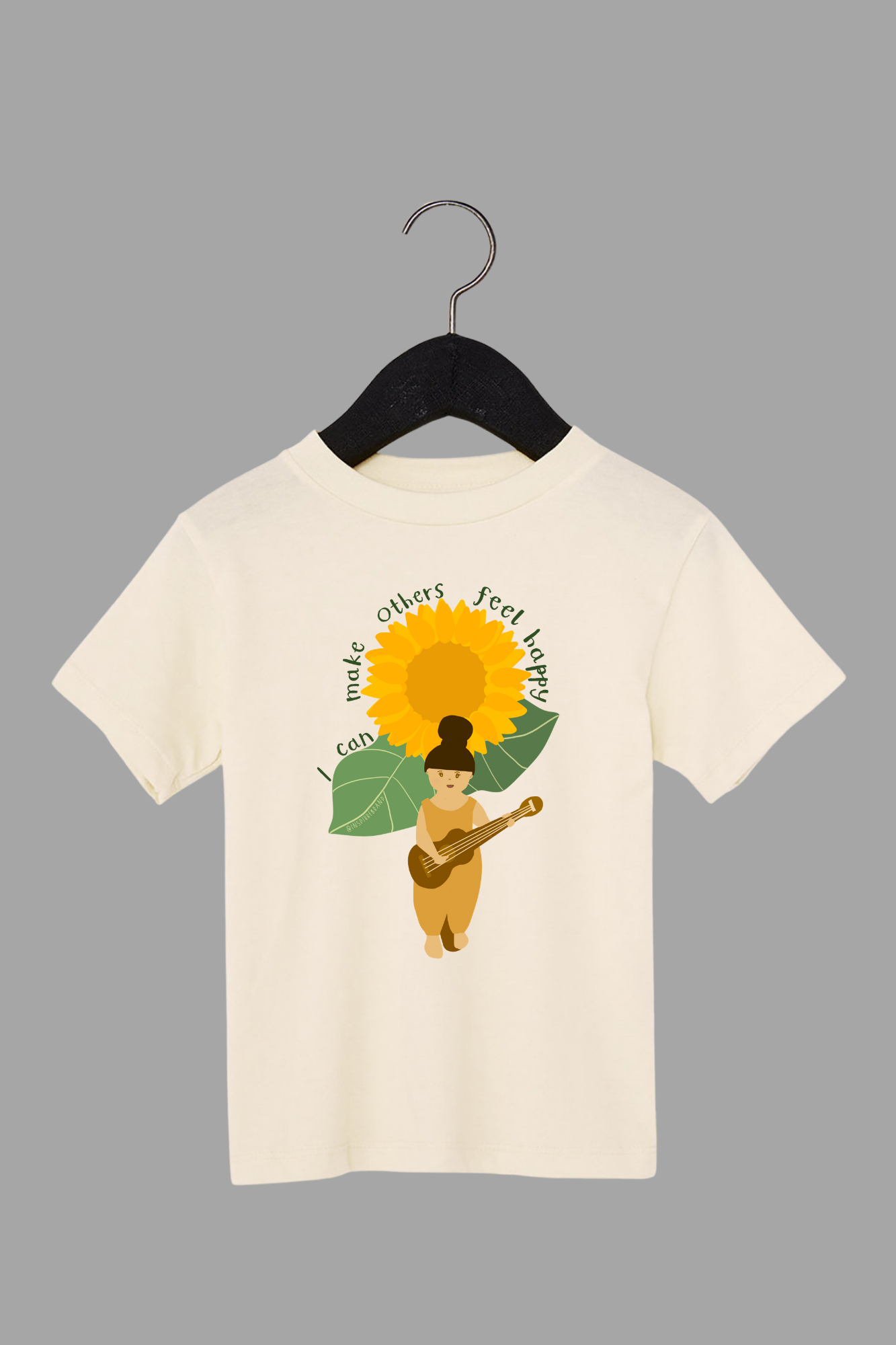 I Can Make Others Feel Happy toddler tee in cream or beige - kindness graphic shirt for kids